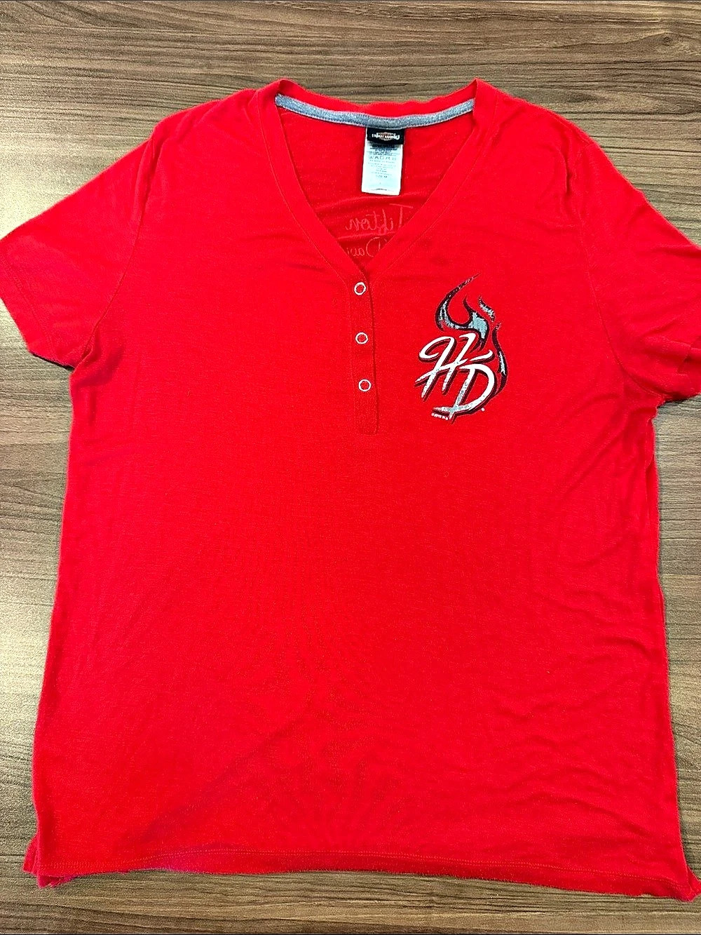 Harley-Davidson Women’s M Henley T-Shirt Henley Graphic Tee
